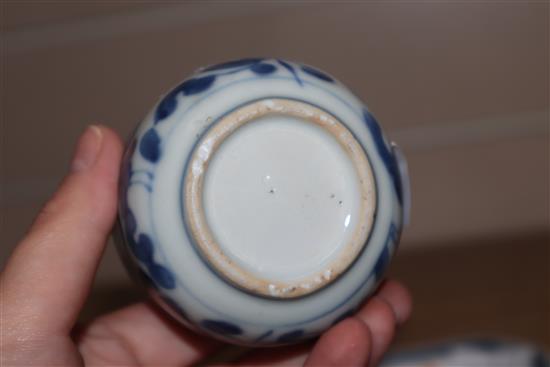 A Chinese Imari canted square dish and a small U-shaped jar, cover and stand, Kangxi period